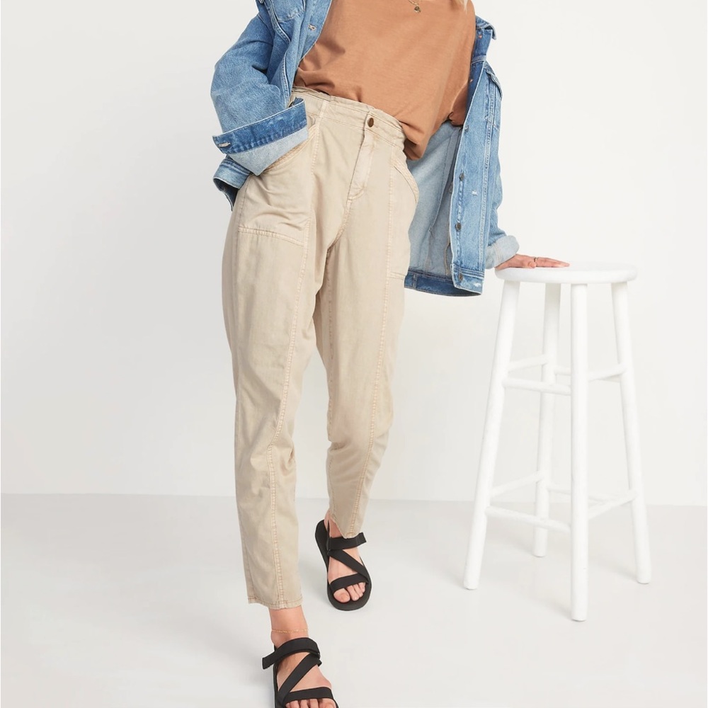 OLD NAVY Women's High Waisted Garment Dyed Utility‎ Pants